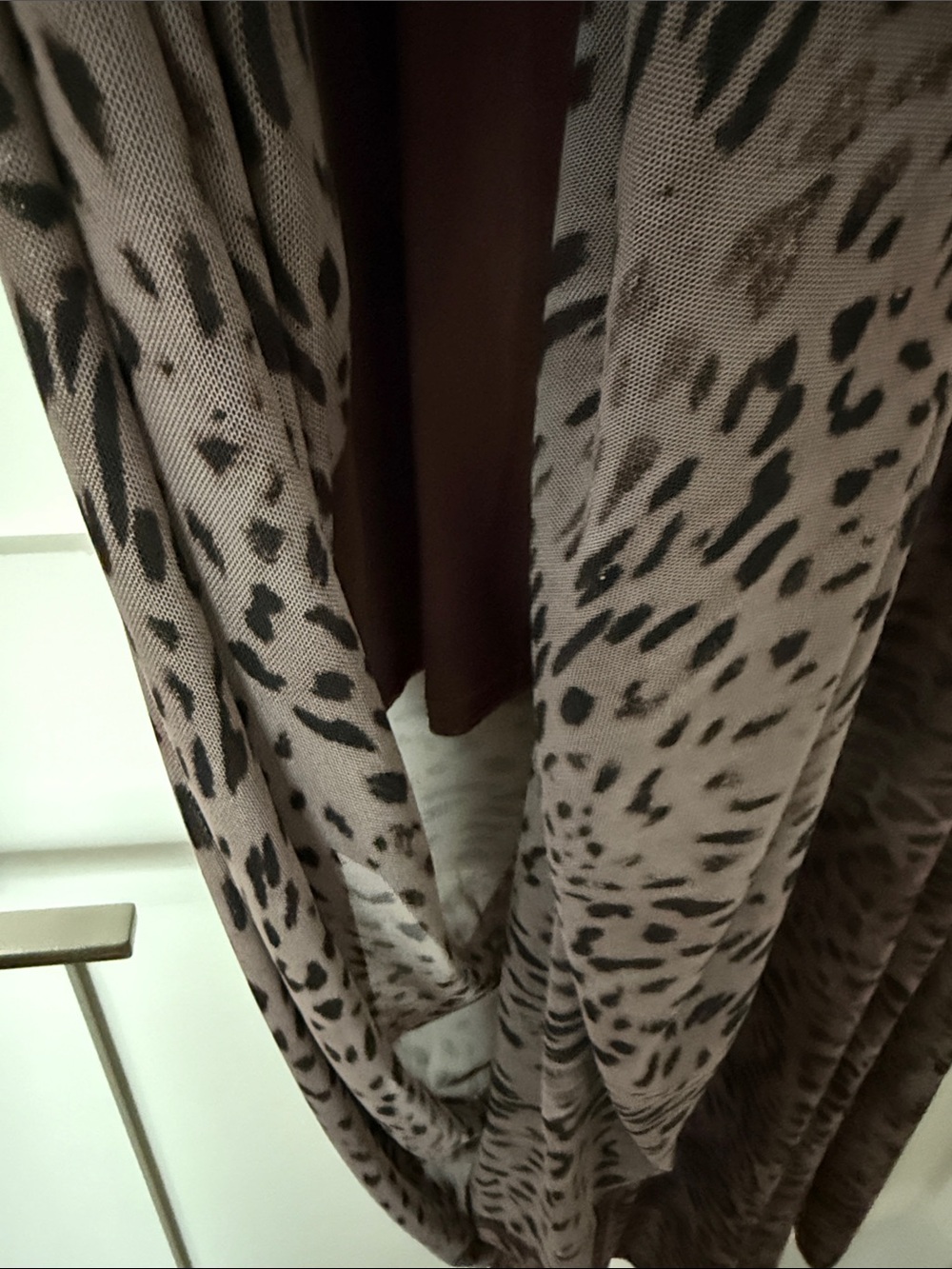 Torrid. 2X. NWT.  Brown Leopard-Print Sheer Maxi Dress - Picture 7 of 9